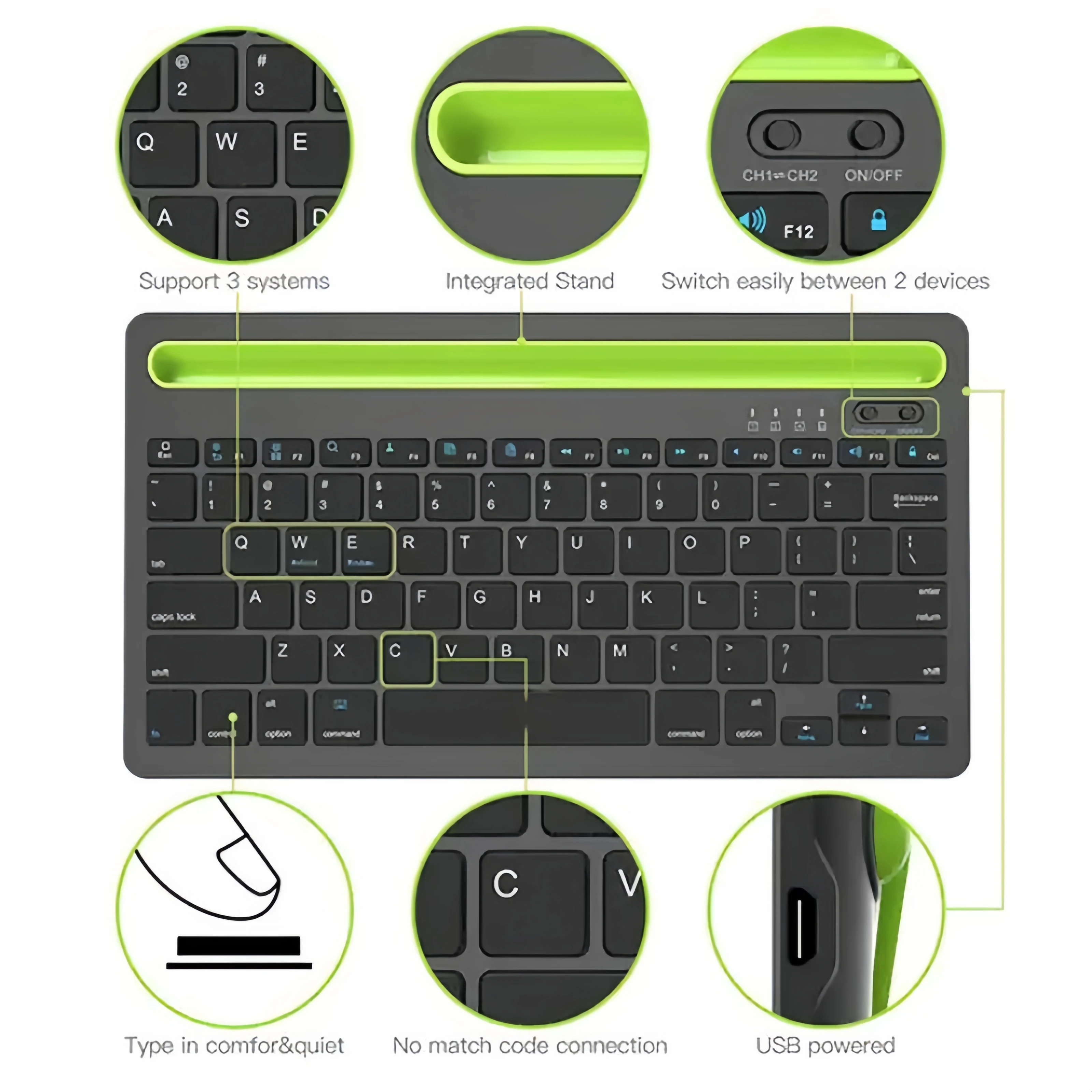 Bluetooth Wireless Keyboard Mi - Android Tablet Gaming Accessories ulasan dan harga
