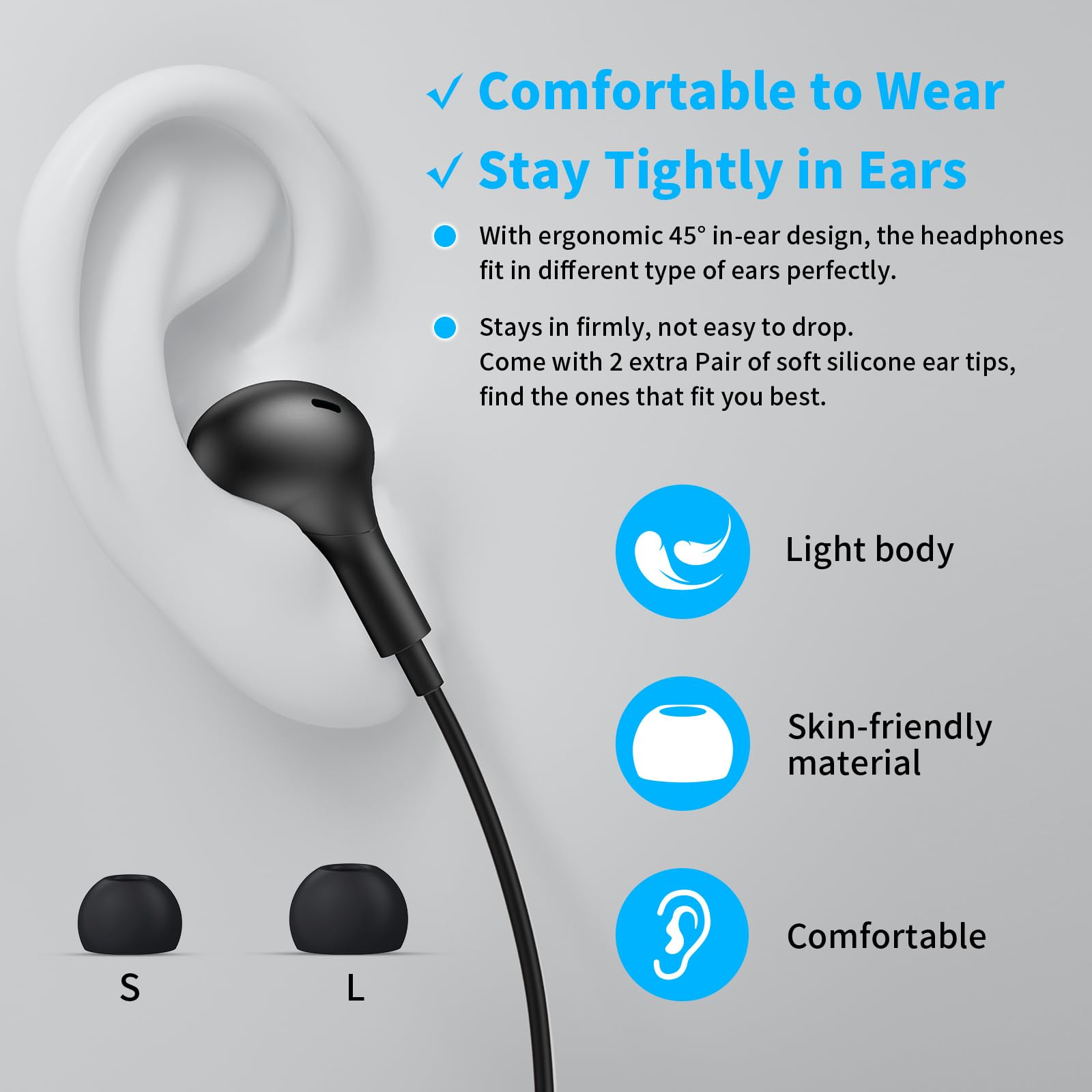 USB C Headphone for Samsung Ga - Wired Earphone Lightning ulasan dan harga